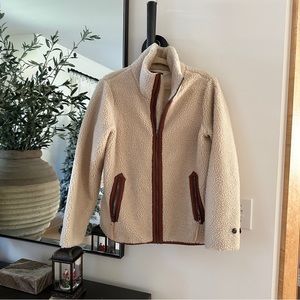 Patagonia divided sky fleece Sherpa teddy jacket size large - like new